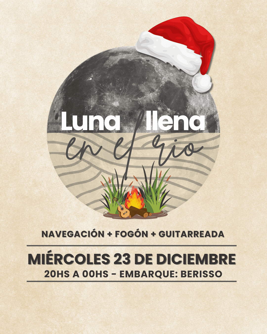 Luna llena en el río - Diciembre
