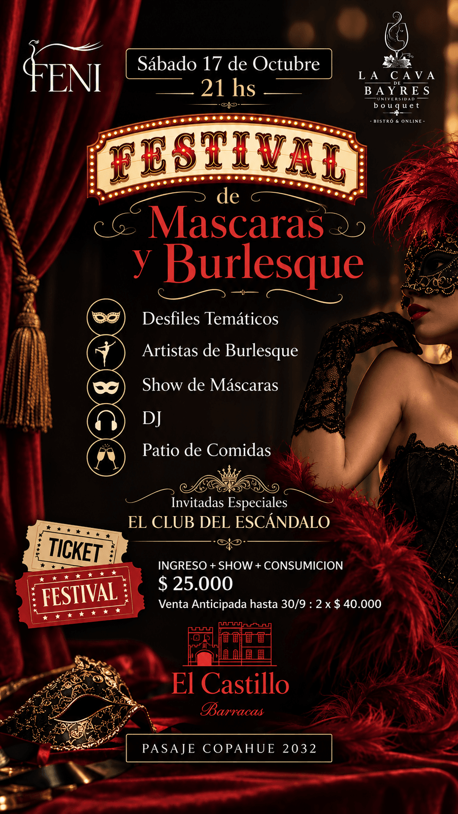 FESTIVAL DE MÁSCARAS Y BURLESQUE